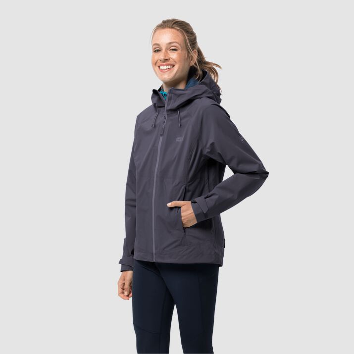 Jack Wolfskin Womens Highest Peak Hardshell Jacket Navy 614908NZX